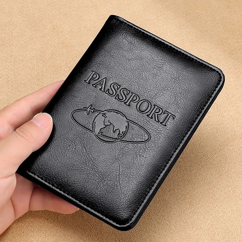 Travel Accessories Passport Holder - Unisex Genuine Leather Passport Cover RFID