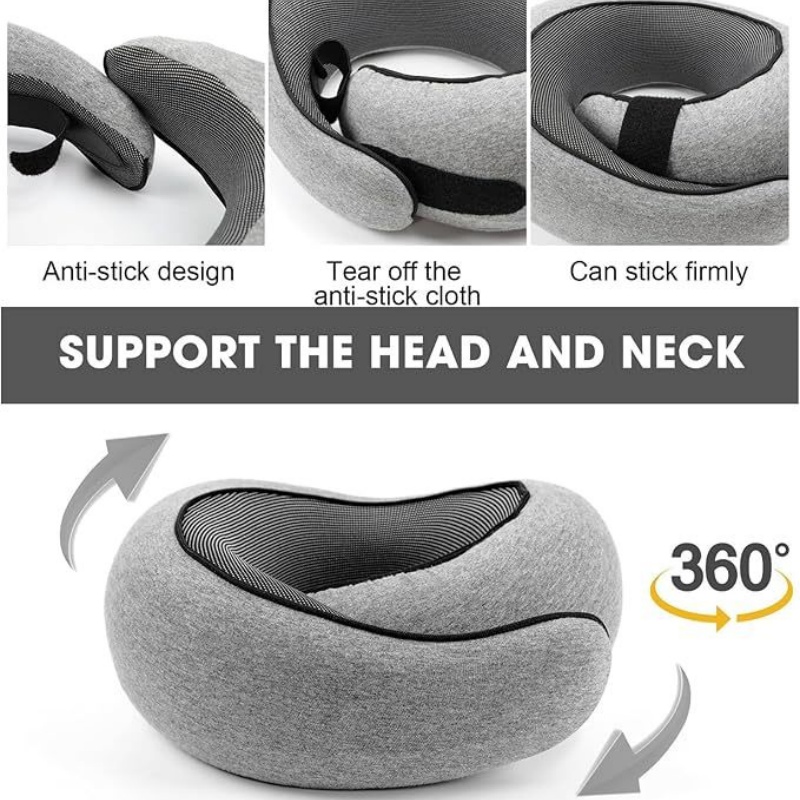 Neck Pillow Memory Foam - Portable U-shaped Travel Pillow Memory Foam