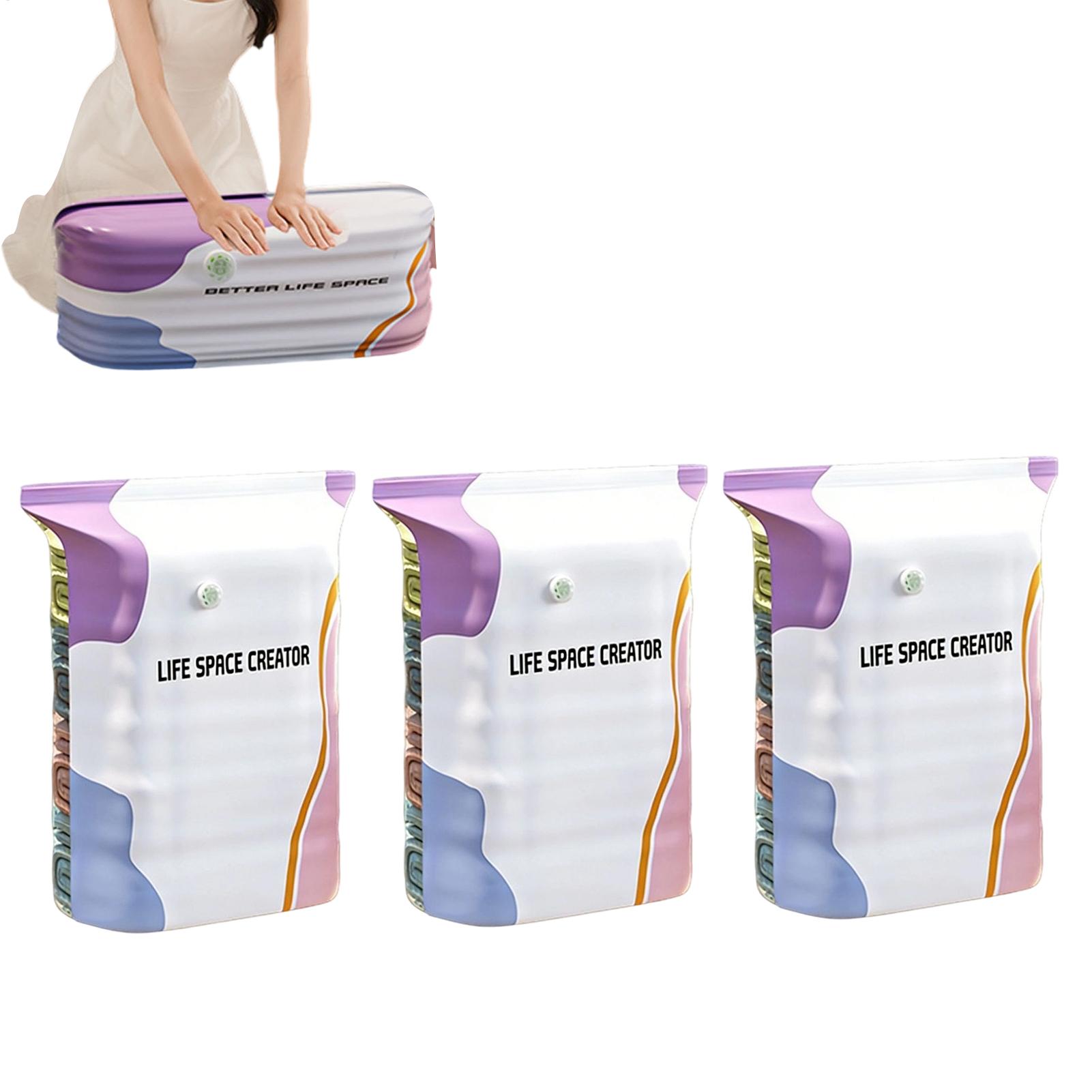 Travel Accessories Pillow - 3pcs Vacuum Compression Bags No Pump