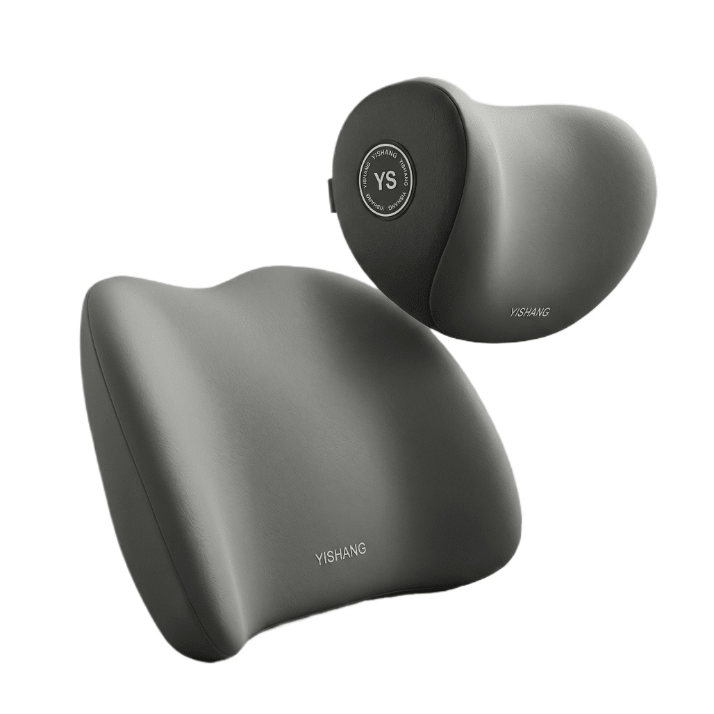 Neck Pillow Memory Foam - Car Headrest & Lumbar Support Cushion
