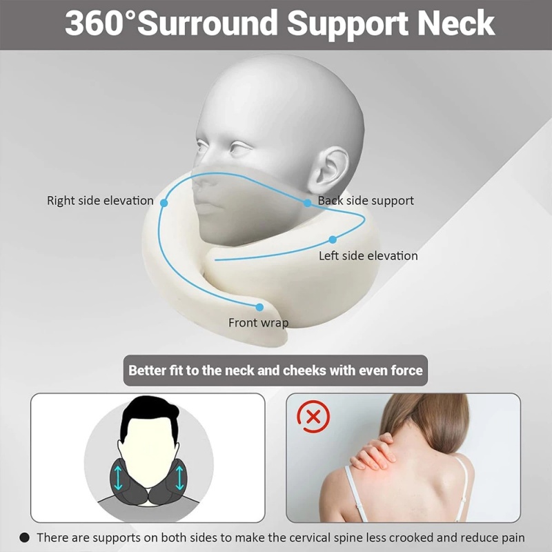 Portable U-shaped Travel Pillo - Neck Pillow Memory Foam ulasan dan harga