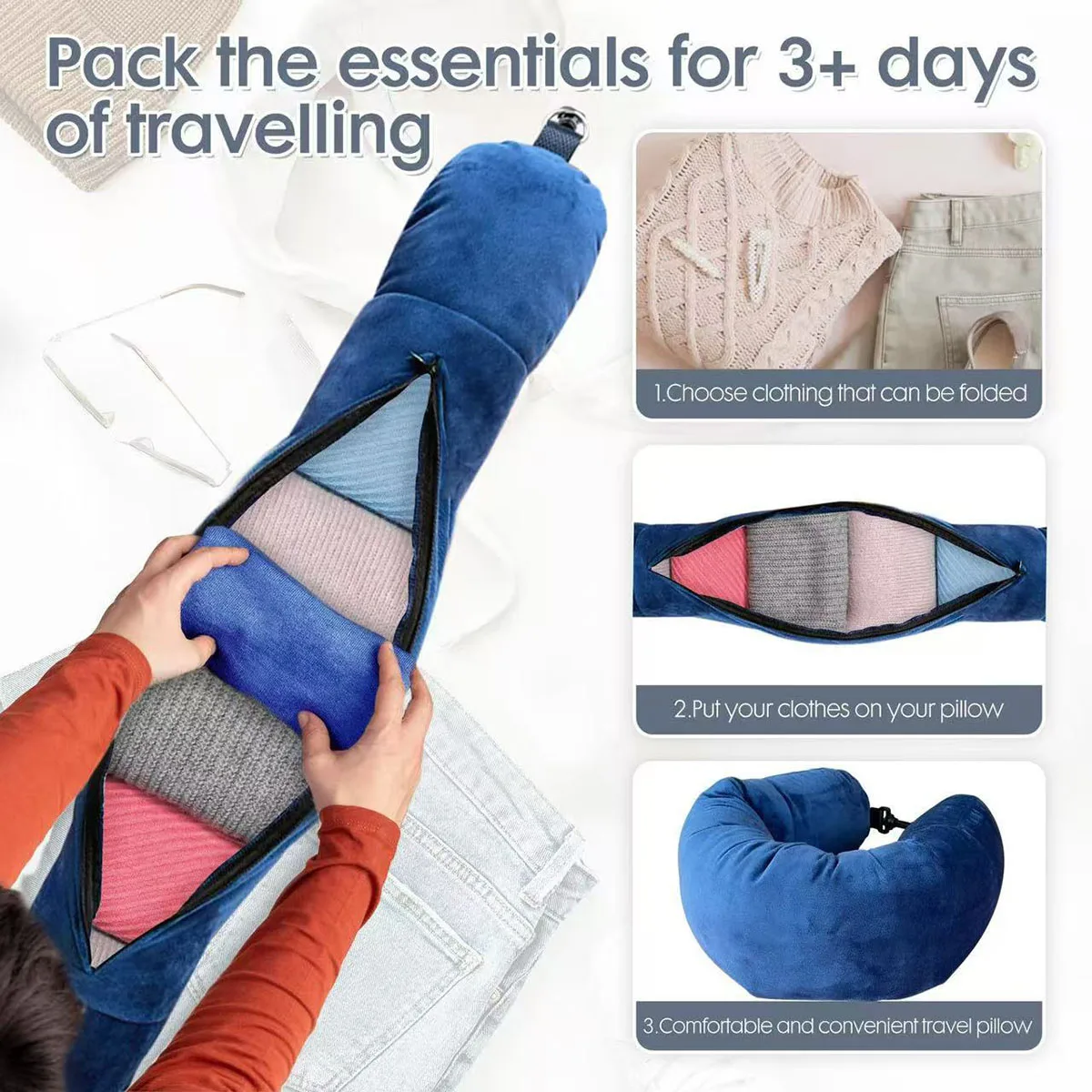 Crystal Fleece U-Shaped Travel - Travel Accessories Pillow ulasan dan harga