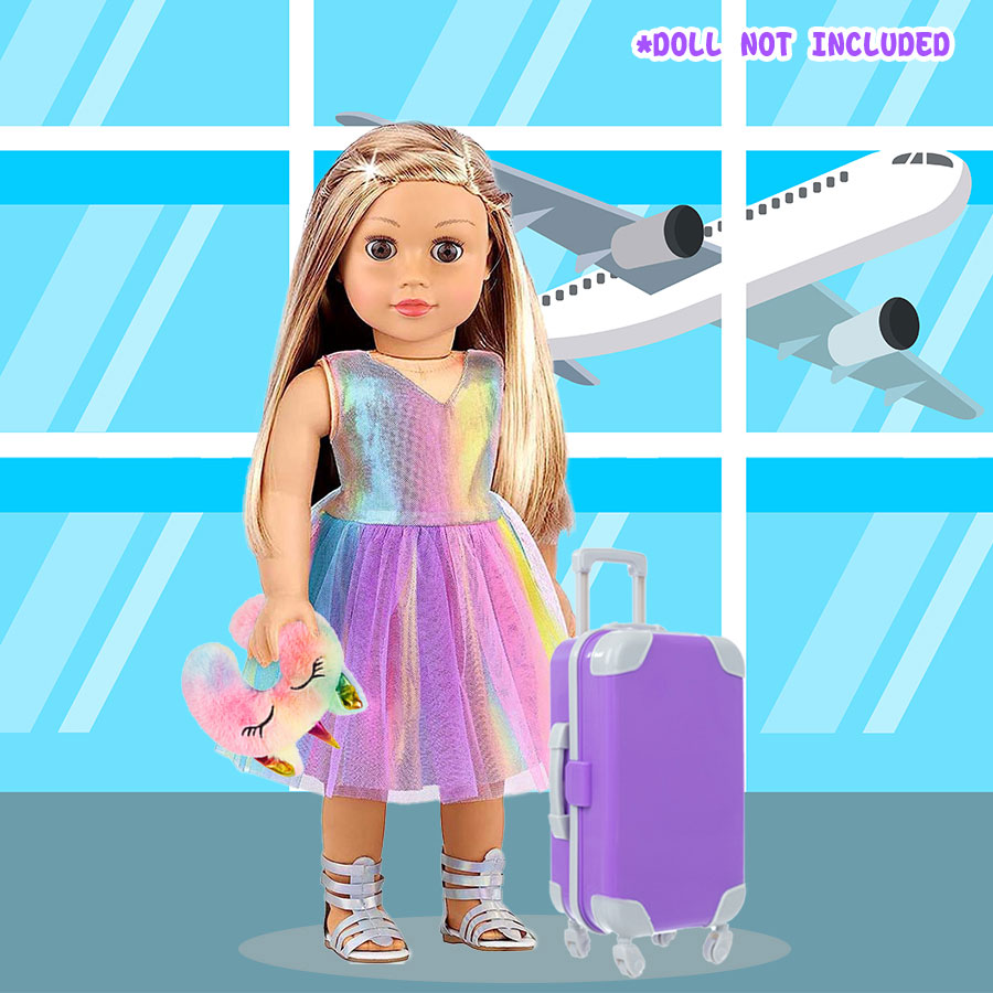 18inch Doll Clothes and Access - Travel Accessories Gift Set ulasan dan harga