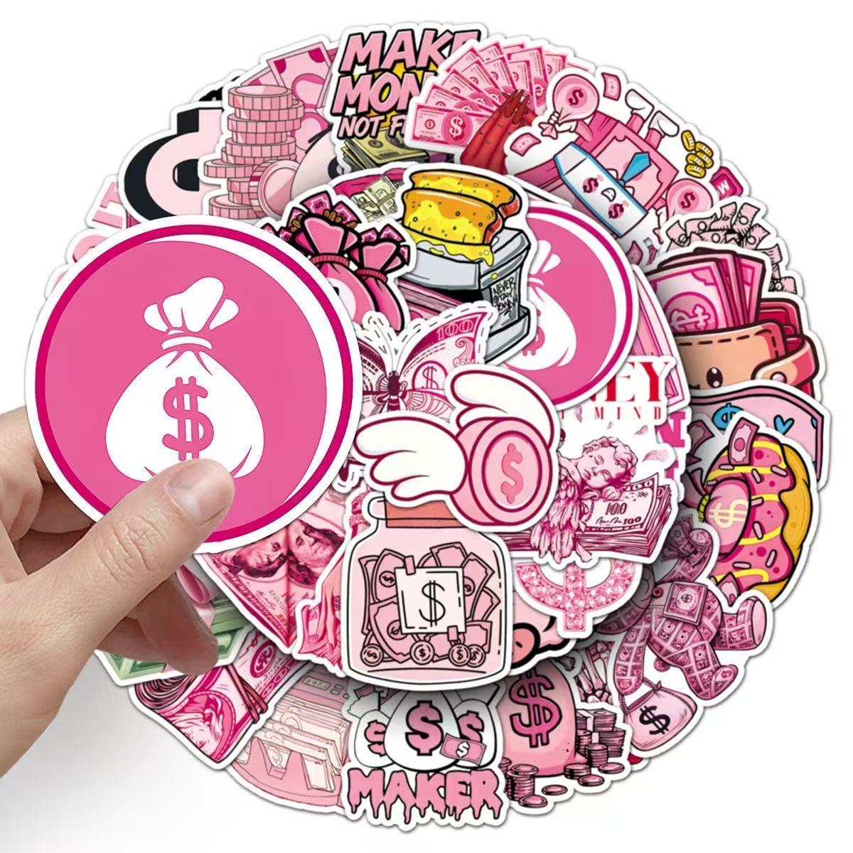 50Pcs Cute Pink Dollar Coin Ca - Travel Accessories Pink ulasan dan harga