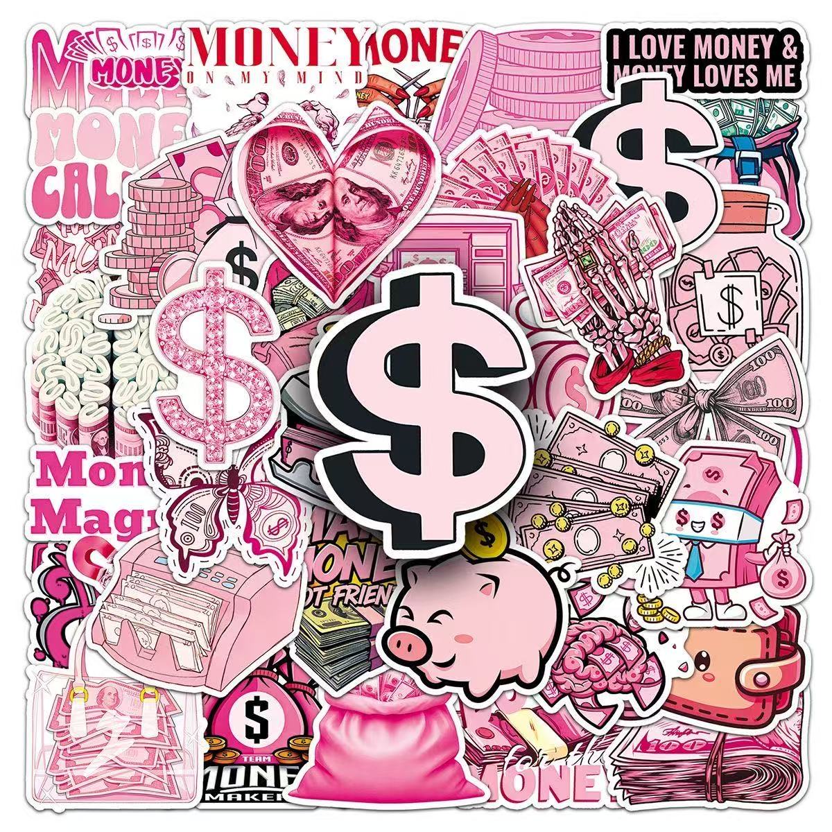 50Pcs Cute Pink Dollar Coin Ca - Travel Accessories Pink ulasan dan harga