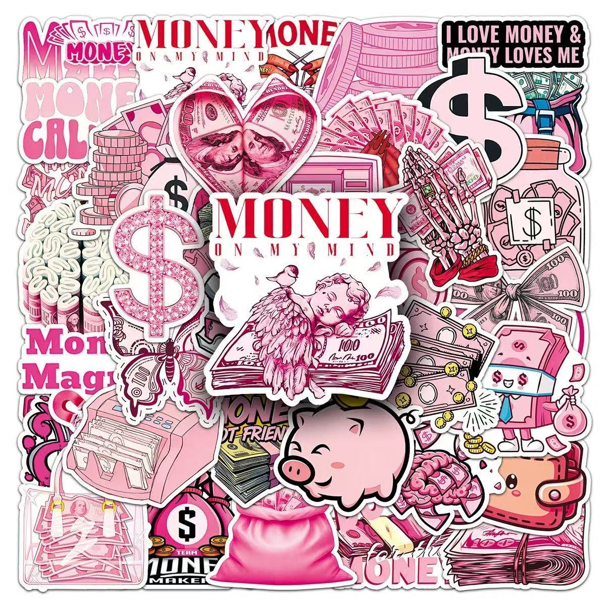 50Pcs Cute Pink Dollar Coin Ca - Travel Accessories Pink ulasan dan harga