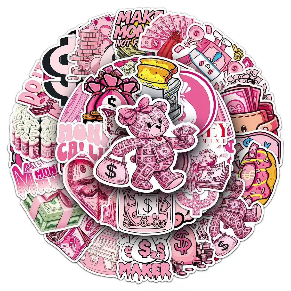50Pcs Cute Pink Dollar Coin Ca - Travel Accessories Pink ulasan dan harga