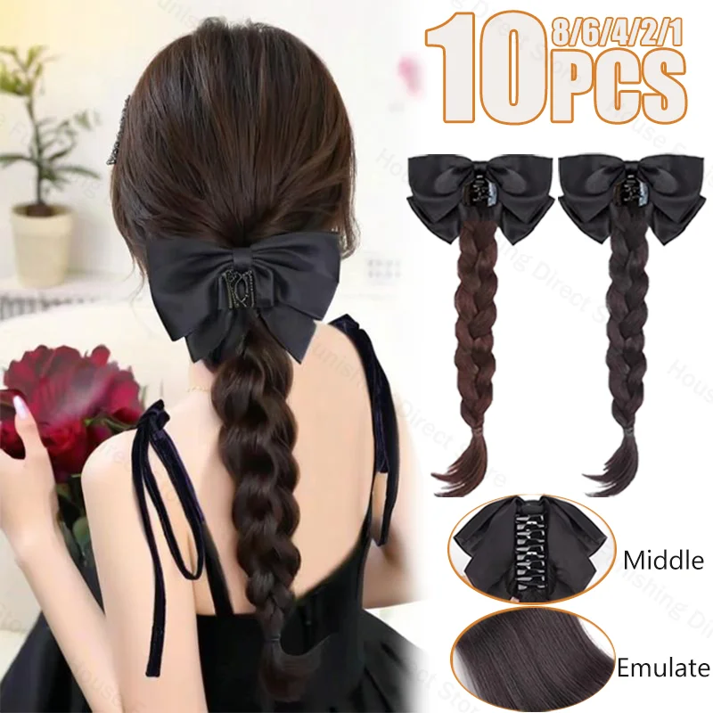 NEW Claw Clip Bow Wig Ponytail - Travel Accessories For Elderly ulasan dan harga