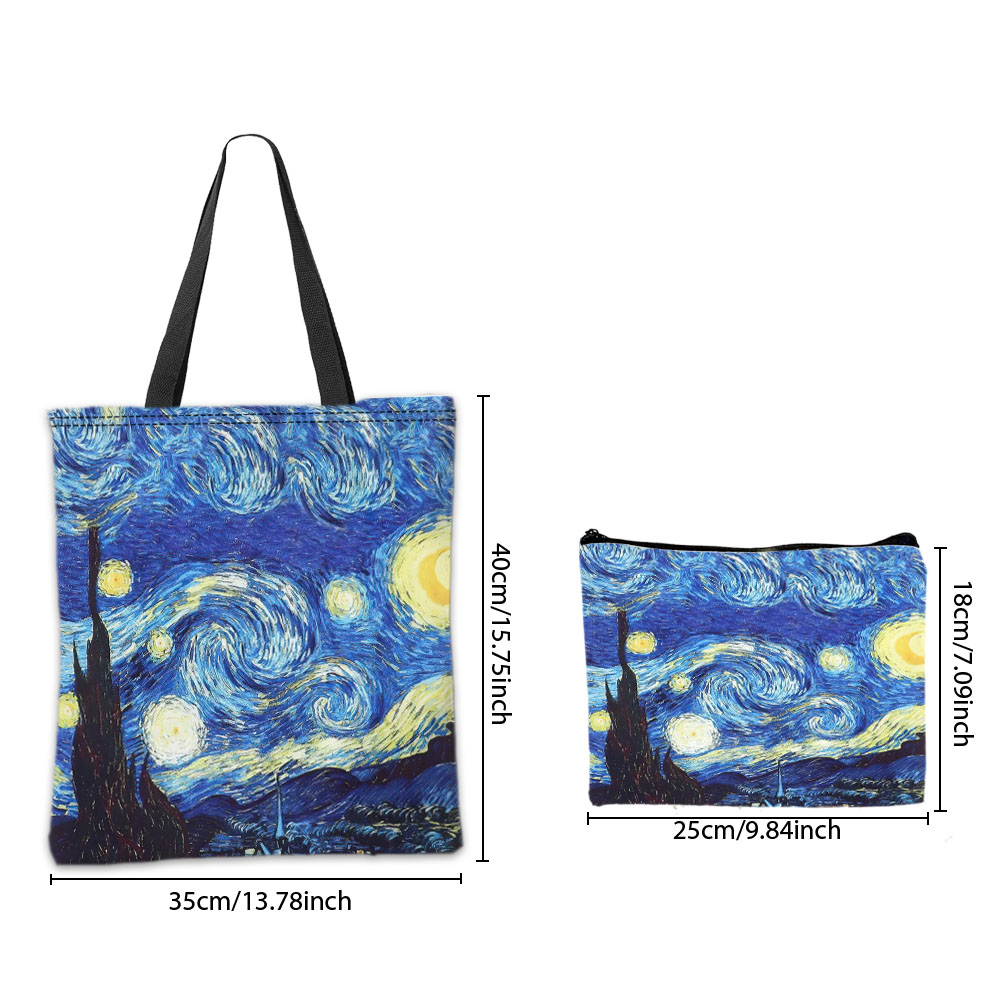 Van Gogh Series Tote Bag Cosme - Travel Accessories Pouch ulasan dan harga