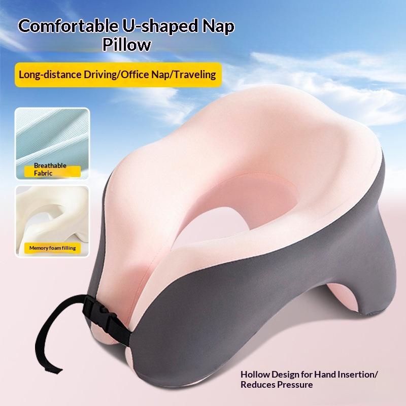 Portable U-shaped Travel Pillo - Neck Pillow Memory Foam ulasan dan harga