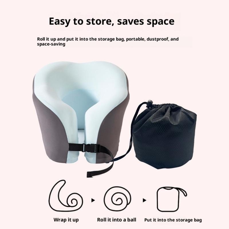 Portable U-shaped Travel Pillo - Neck Pillow Memory Foam ulasan dan harga