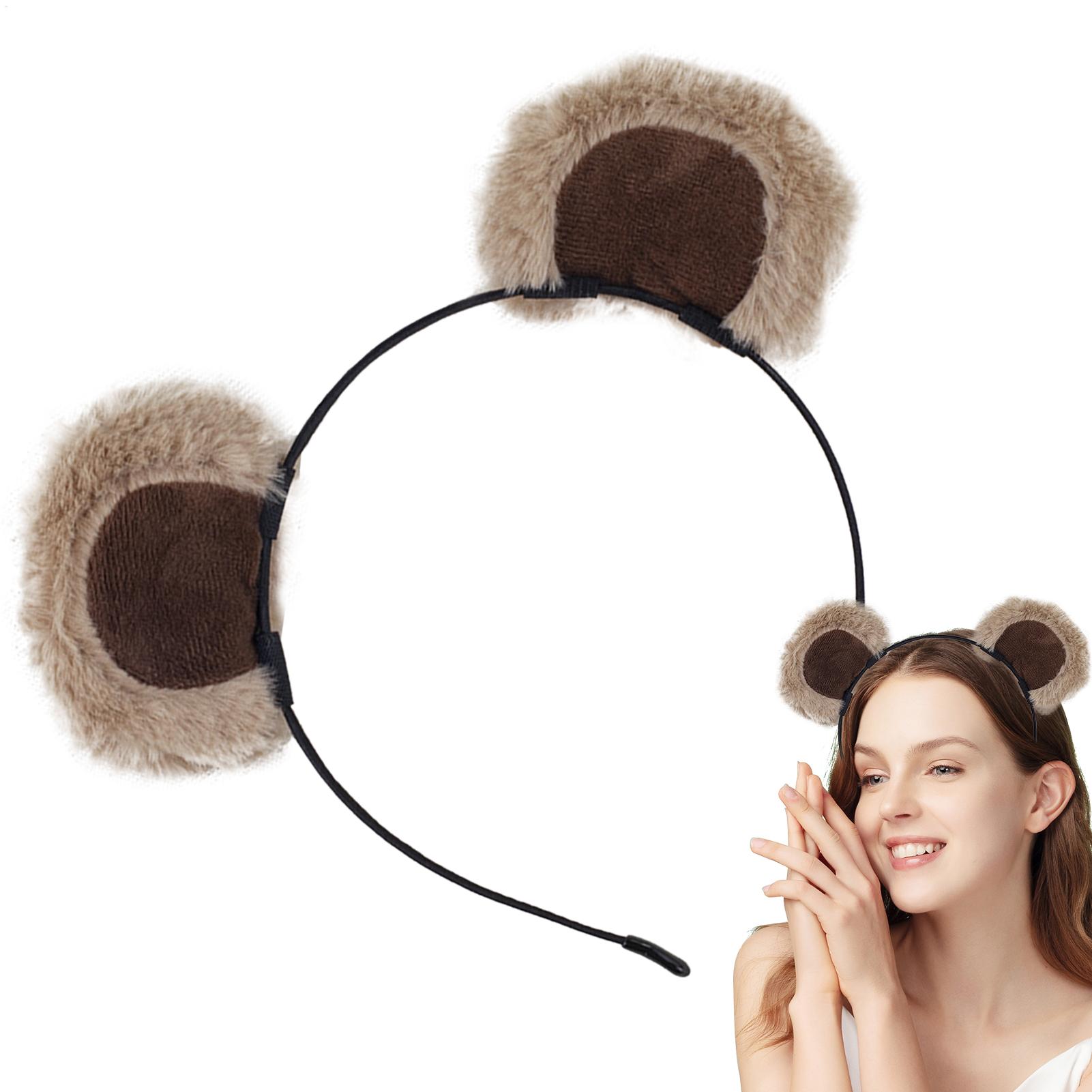 Plush Bear Ear Headbands Soft  - Travel Accessories For 10 Year Old Girl ulasan dan harga