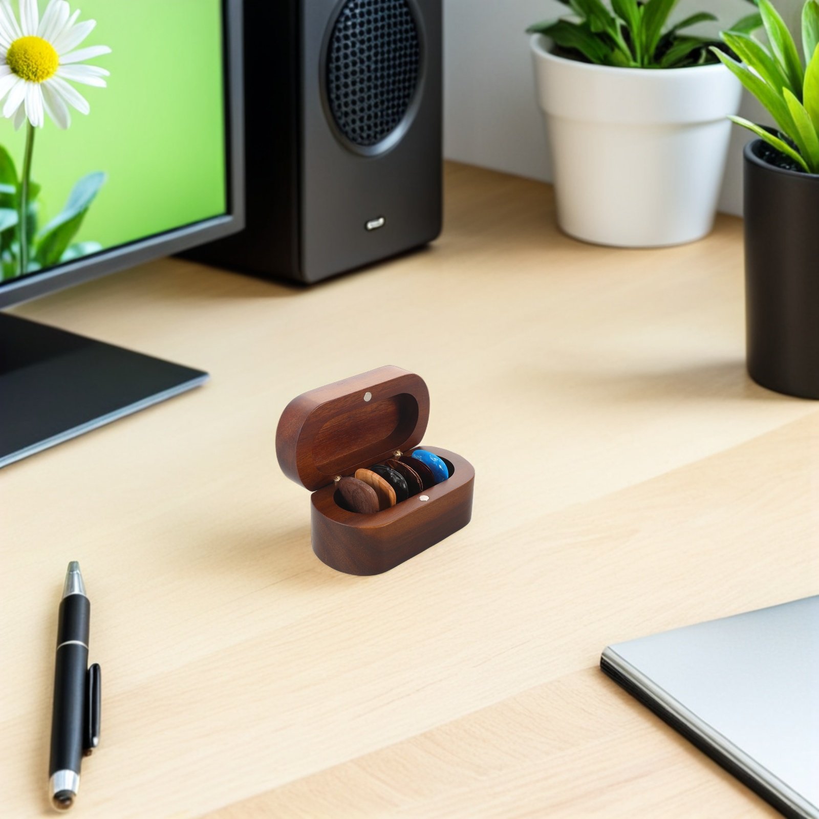 1Set Guitar Pick Storage Box w - Travel Accessories Box ulasan dan harga