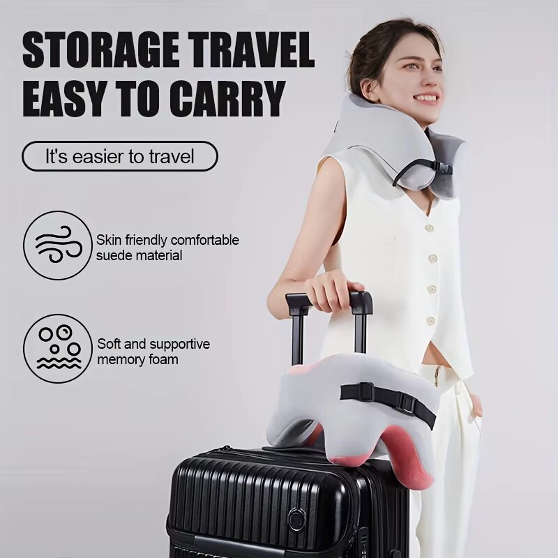 Memory Foam U‑Shape Neck Pillo - Travel Accessories Pillow ulasan dan harga