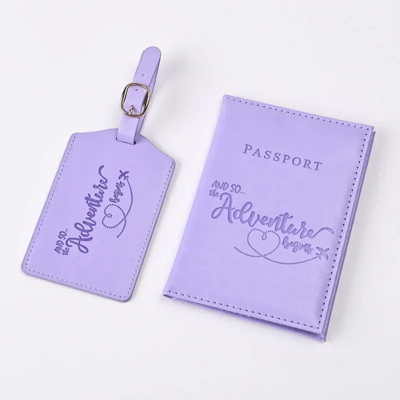 New Purple PU Leather Passport - Travel Accessories Gift Set ulasan dan harga