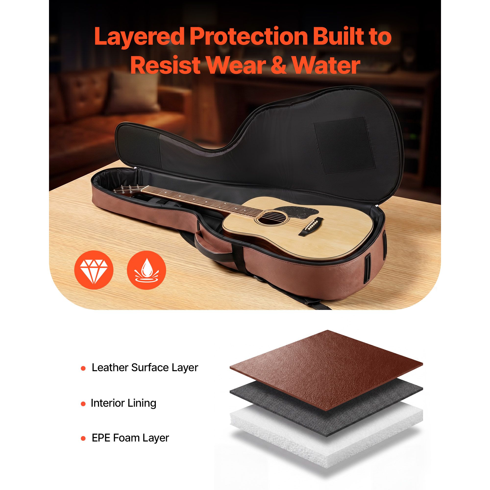 Acoustic Guitar Hard Case, 47. - Travel Accessories Box ulasan dan harga