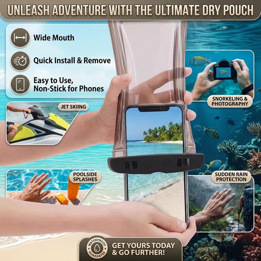 Clear Waterproof Phone Case Dr - Travel Accessories Pouch ulasan dan harga