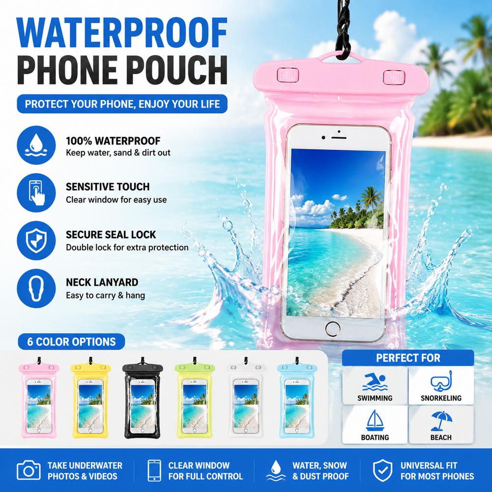 Clear Waterproof Phone Case Dr - Travel Accessories Pouch ulasan dan harga