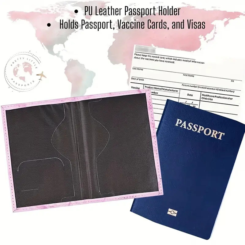 Pink PU Leather Passport Holde - Travel Accessories Pink ulasan dan harga