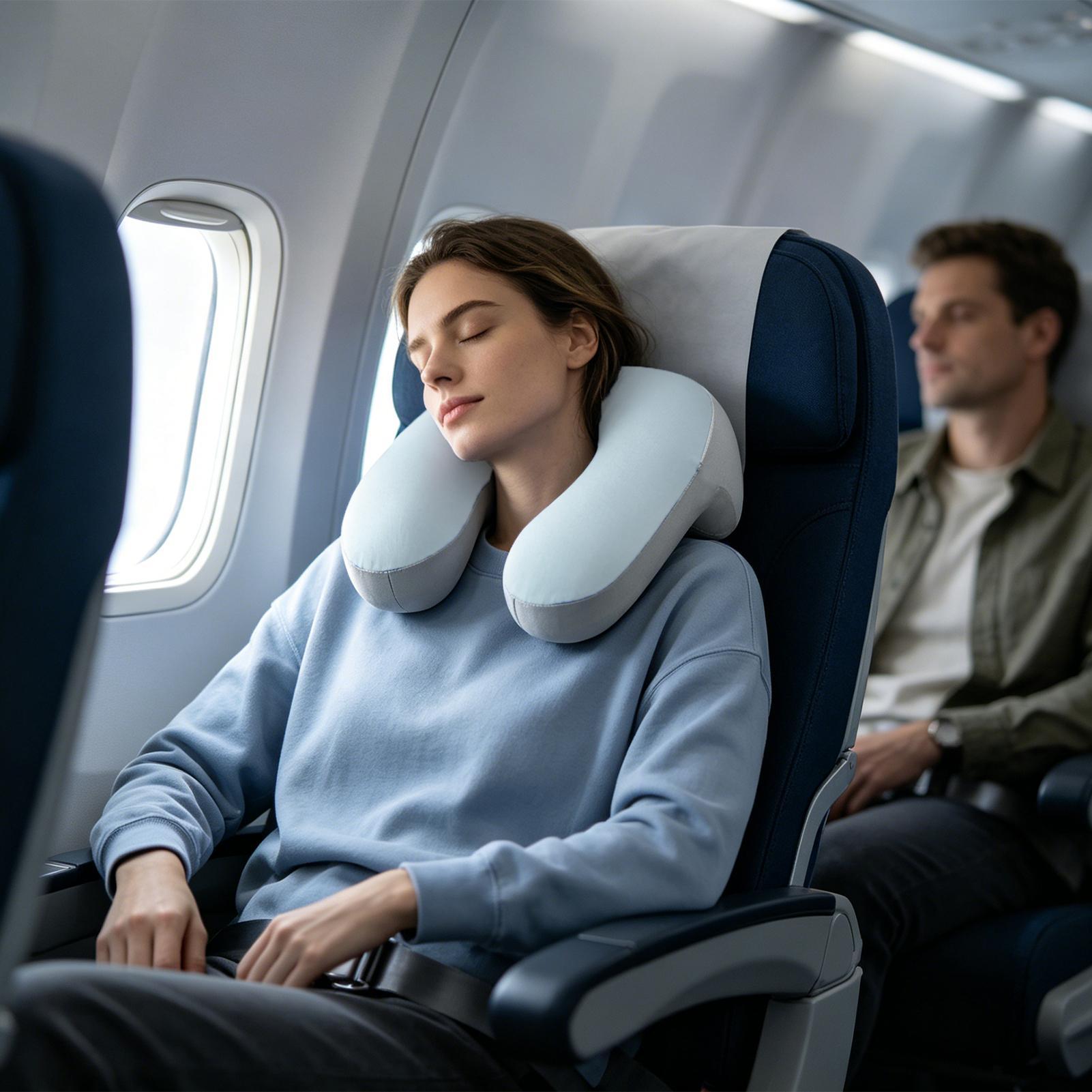 Neck Pillow Airplane Portable  - Neck Pillow Memory Foam ulasan dan harga