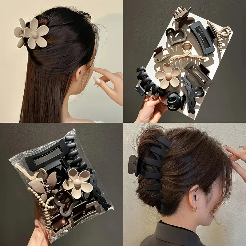11Pcs Assorted Hair Claw Clips - Travel Accessories Shops ulasan dan harga