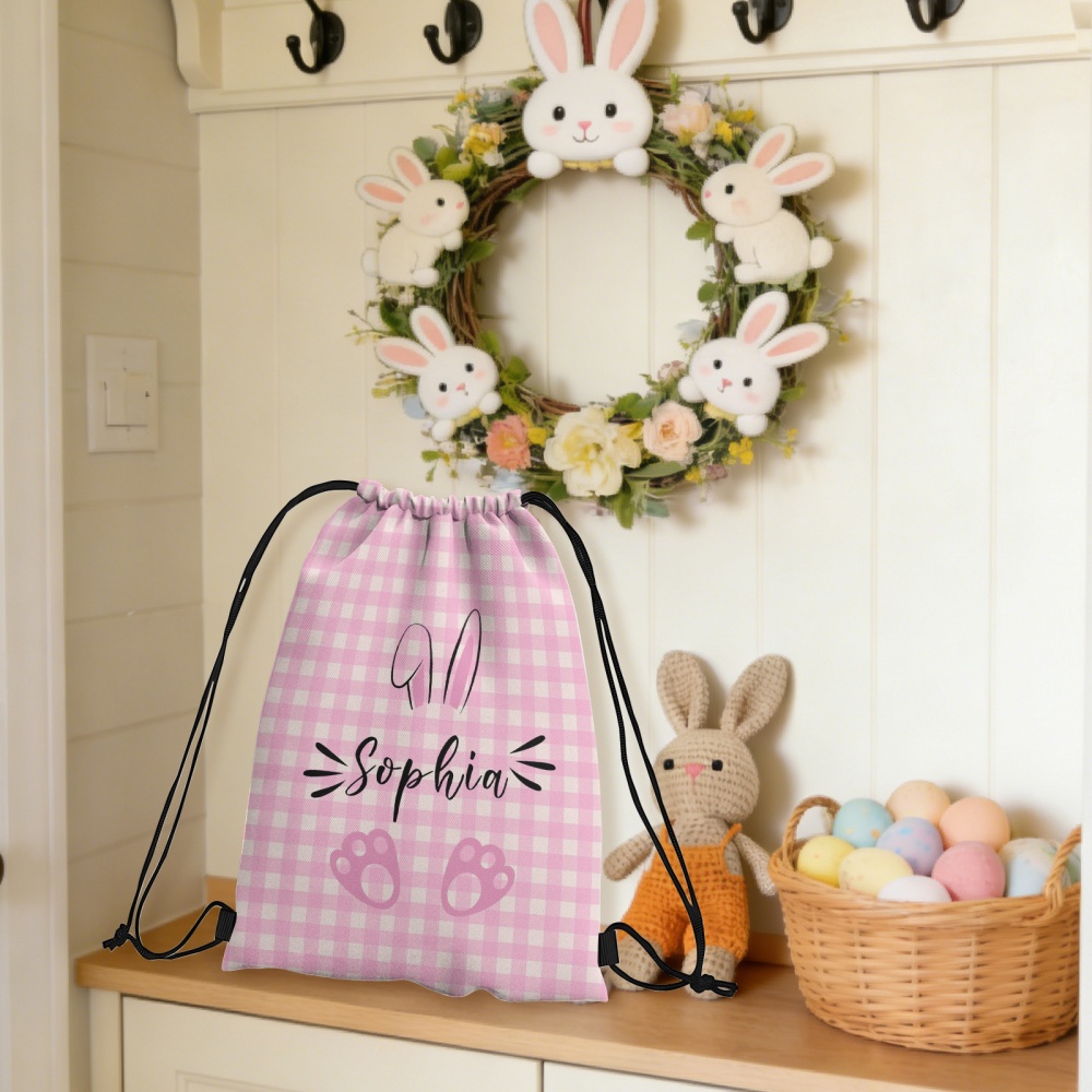 Personalized Easter Bunny Draw - Travel Accessories Pink ulasan dan harga