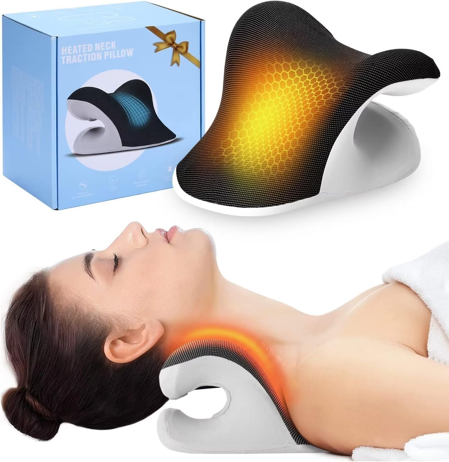 Heated Neck Stretcher Therapy  - Neck Pillow Memory Foam ulasan dan harga