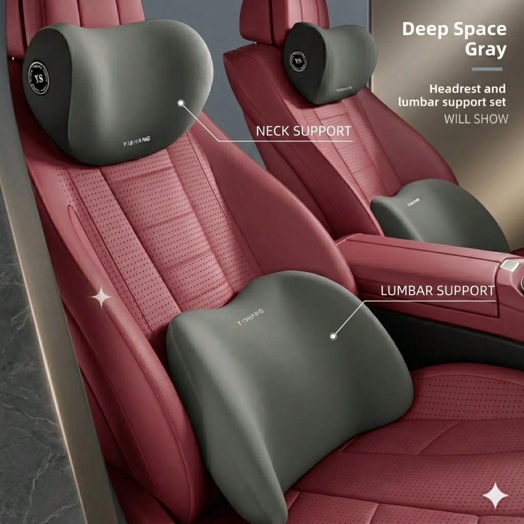 Car Headrest & Lumbar Support  - Neck Pillow Memory Foam ulasan dan harga